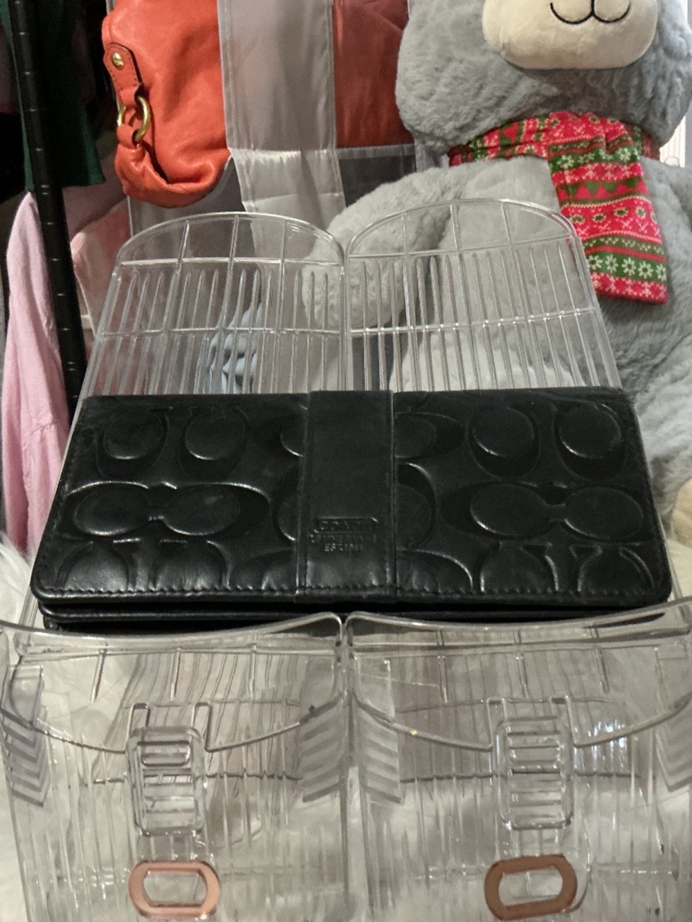 Coach black leather wallet